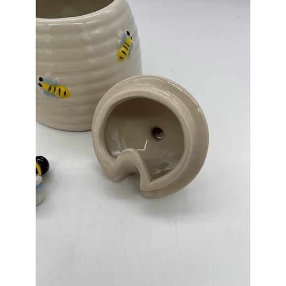 Honey Bee Hive Honey Jar Keeper with Dipper by Home Essentials - Picture 3 of 7